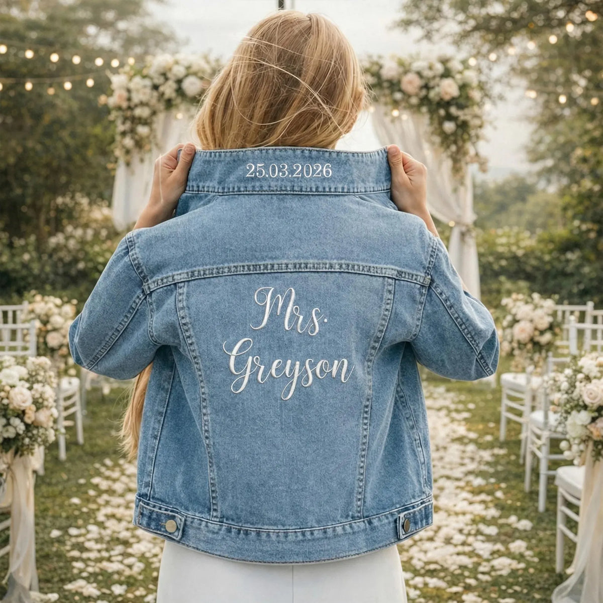 Personalised Bridal Denim Jacket